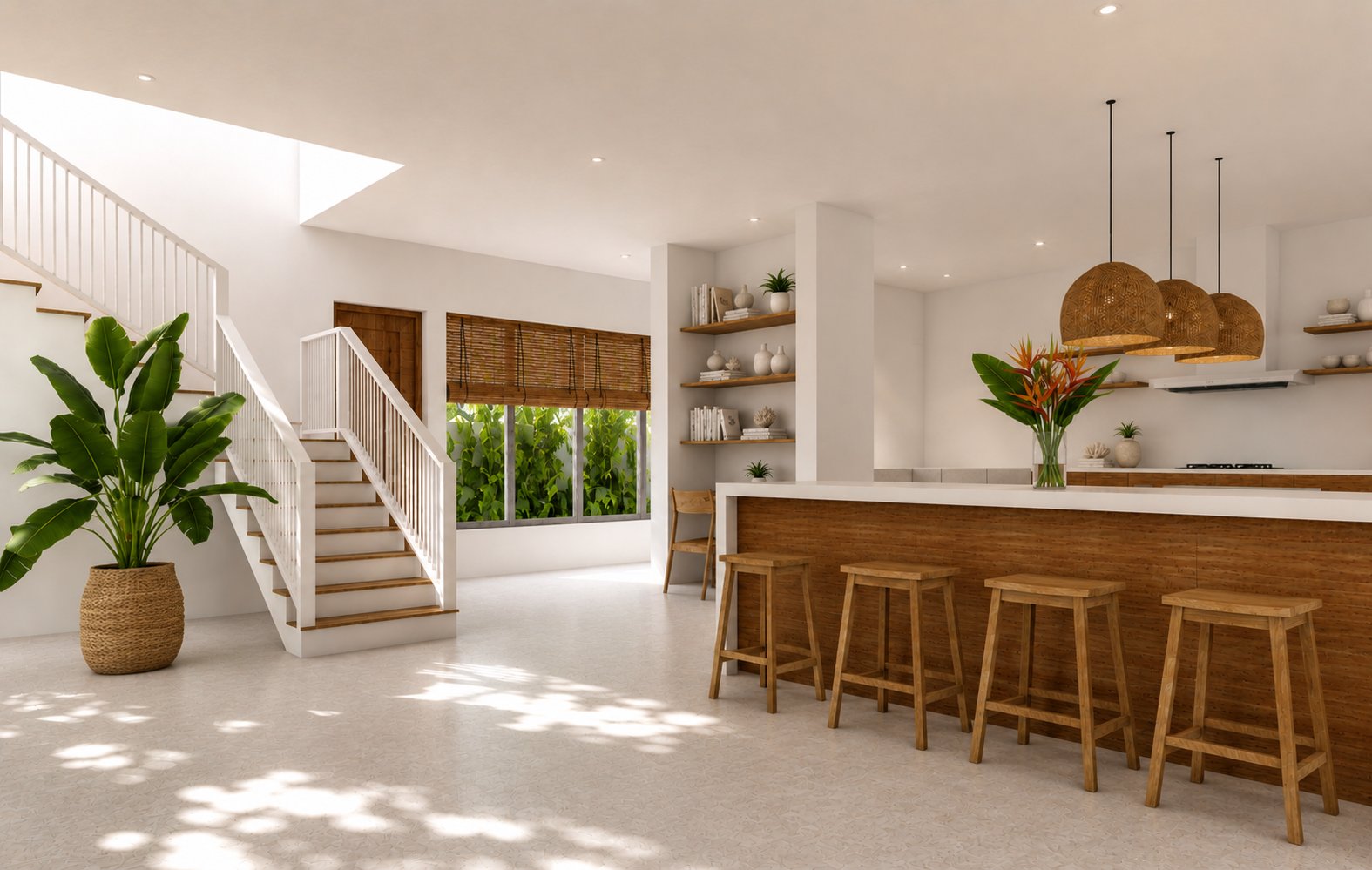 4 Bedroom Villa - Kitchen & Staircase